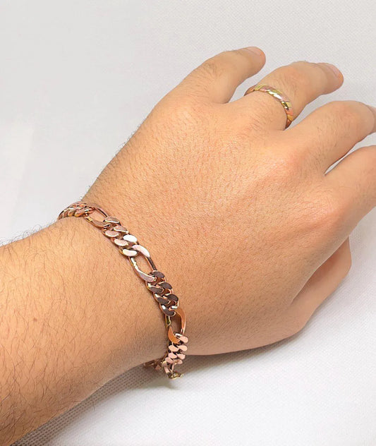 Handmade Pure Copper Curb Chain Bracelet: Unisex Healing Jewelry
