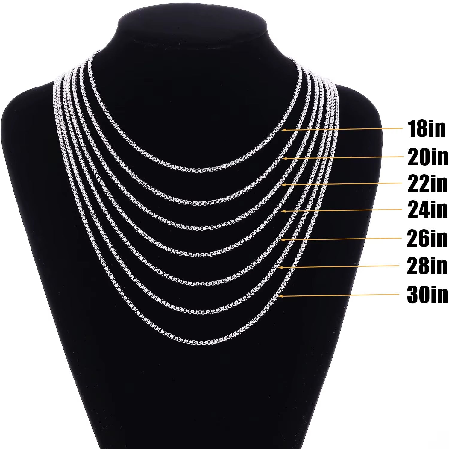 Shevalu 16-24 Inch Silver Cross Necklace Mens Cross Necklaces with 2.5Mm Cross Chain and Exquisite Stainless Steel Cross Pendant